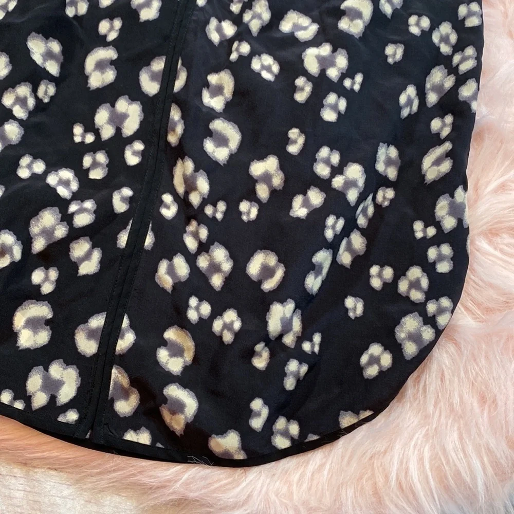Rebecca Taylor Silk Leopard Print Blouse Tank sz 0
